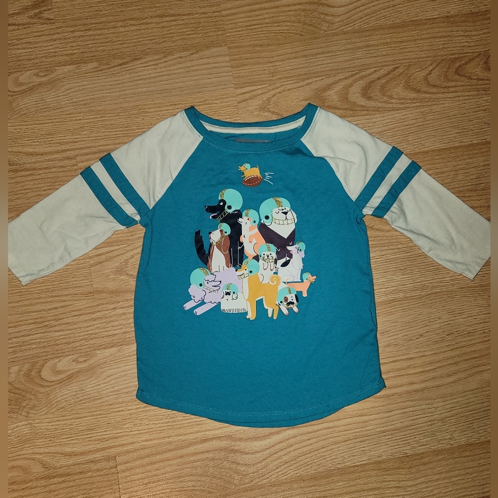 Cat & Jack Cute Dog/Football Shirt - Size 6